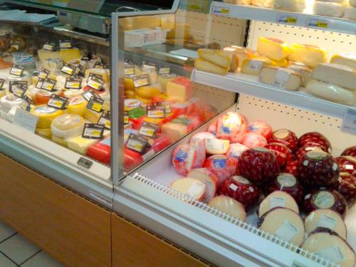 Vitrines de produtos lácteos